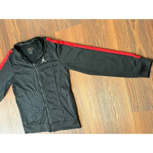 Nike Air Jordan Jacket Boys Size XL Black Red Full Zip Long Sleeves - Picture 12 of 16